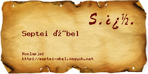 Septei Ábel névjegykártya